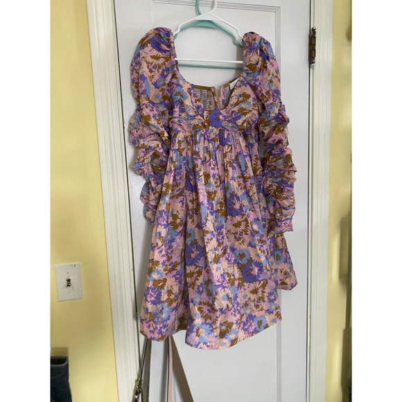 Zimmermann Violet Floral Twist Front Dress - Picture 6 of 9